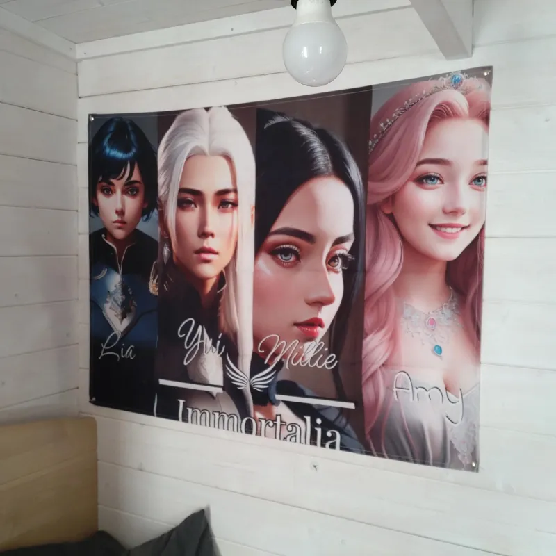 Custom Wall Tapestry Sample 3 - Otaku Gift Store