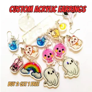 Custom Anime Acrylic Earrings - Otaku Gift Store